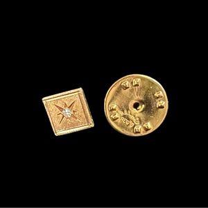 BAB Ballou 14KT gold & small diamond tie tack or lapel pin